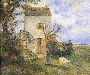 Camille Pissarro, Farmhouse in front of women and sheep